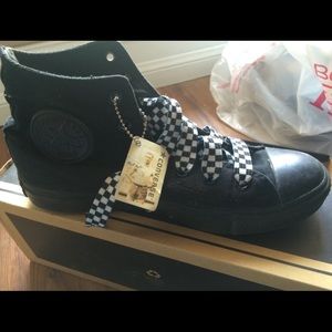 NEW high top all black converse! Never used!